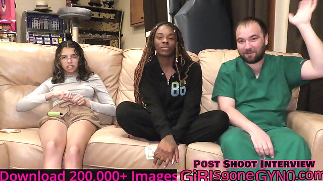 Ebony College Freshman Giggles Gets Mandatory New Student Physical By Doctor Tampa & Aria Nicole!