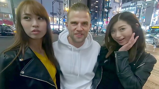Mona Ayami And Tsubaki Kato Have A Night Of Wild Threesome Sex With A Stud - BANG!