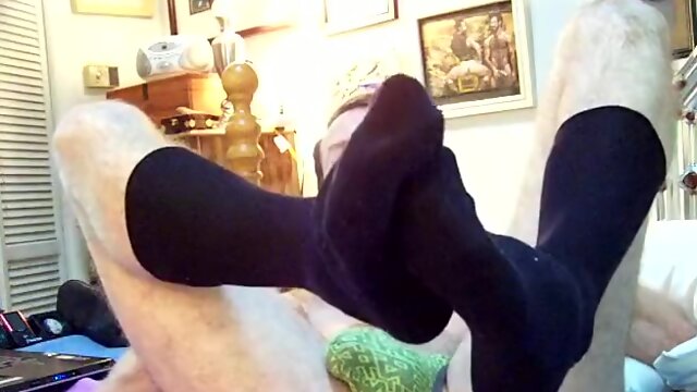 Jocked Showing Feet In Dress Socks Jo