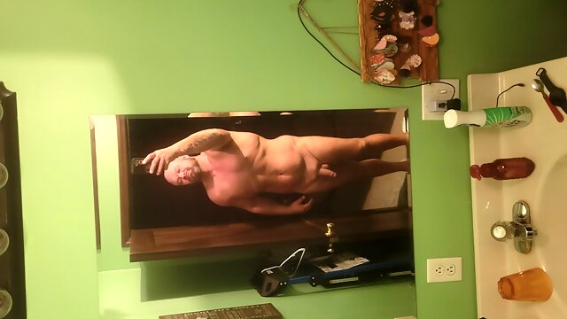 BamBam jacking off in the shower with a little piss