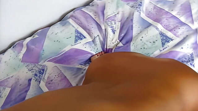 Petite blonde with a dildo in her ass sucks her boyfriend's cock greedily