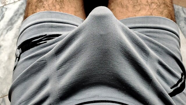 A huge cock stand in my Underwear