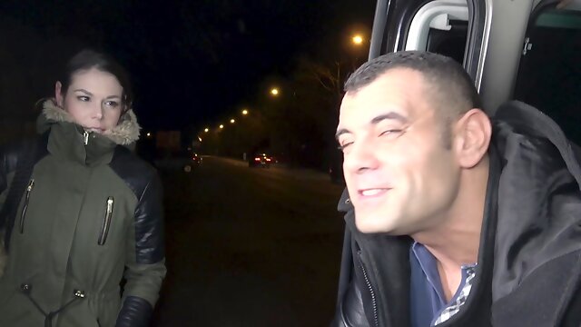 Wild fucking in the back of the van with natural tits Jenica Bell