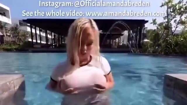 Amanda Breden - Public Pool Fun Hd 4k