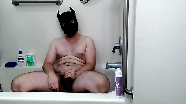 Pup Morel Begins Jerking Off But Decides To Pee On Himself Instead. Bad Boy!