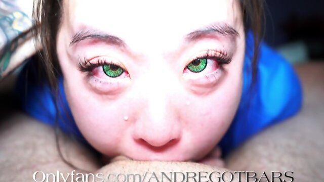 Green Eyes ASIAN NURSE deepthroat crying POV blowjob for her patient! ( sukisukigirl )