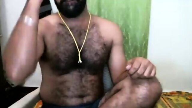 Tattooed gay bear fucks muscled guy