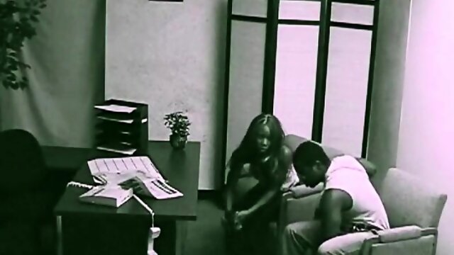 Black Couple Fucking in office