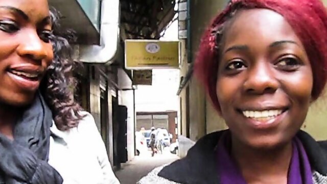 Naughty african lesbian teens talking PUSSY in public