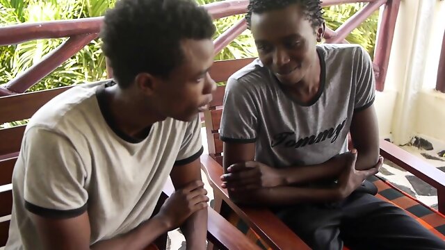 African twink blows partners uncut dick before bareback sex