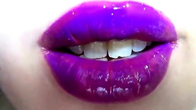 Lipstick fetish - purple