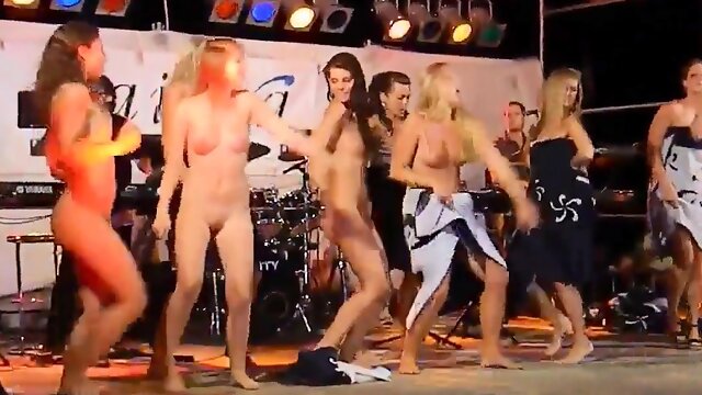 Women Dancing Naked on Stage