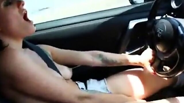 Orgasm in car while driving