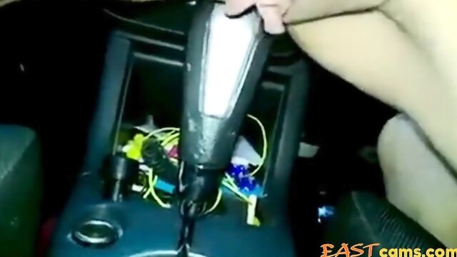 Girl fucking gear shift