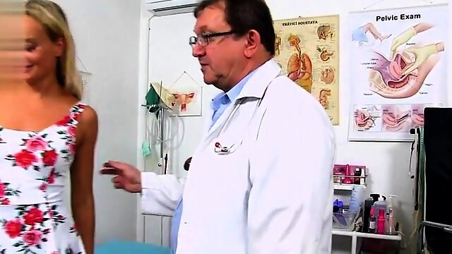 Hot doctor gaping with cumshot