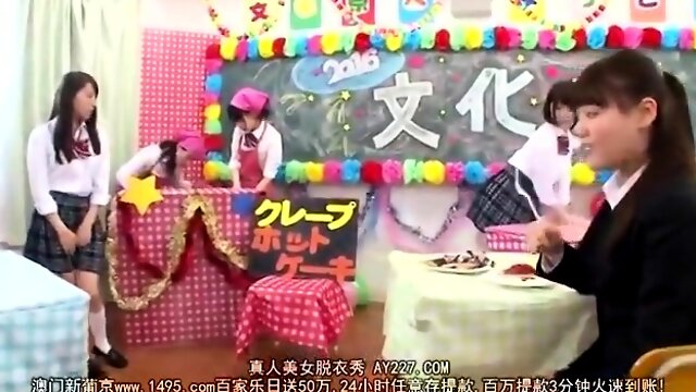 Japanese lesbian lick fest orgy uncensored
