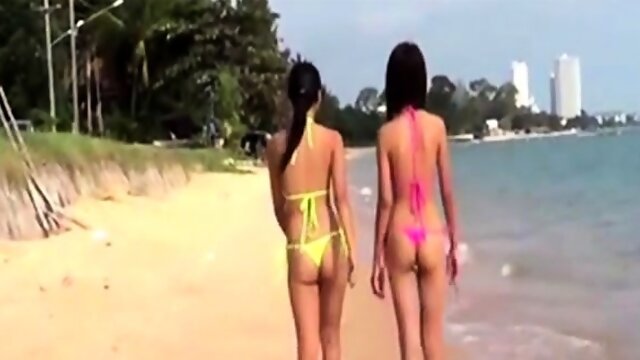 Sexy  Young Thai girls in thong bikini