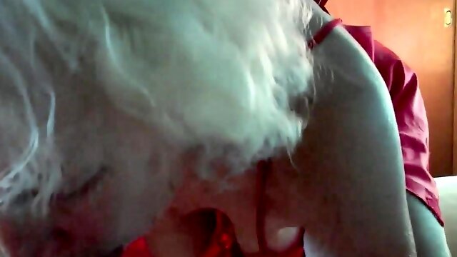 Horny Grandma Giving an amazing Blowjob