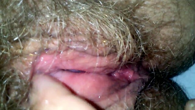 Granny vagina being eaten - closeup