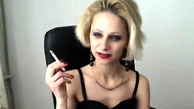 Mature Blonde Whore Smoking