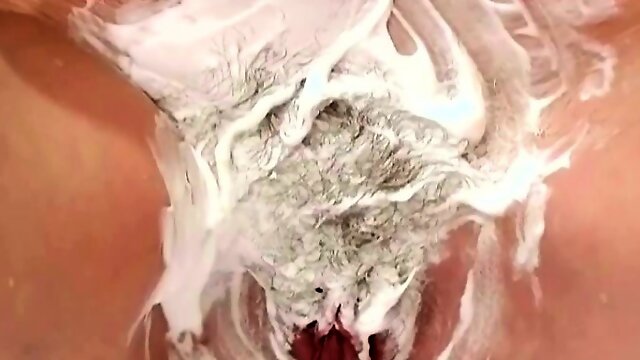 Filthy Granny shaves Her hairy Vagina