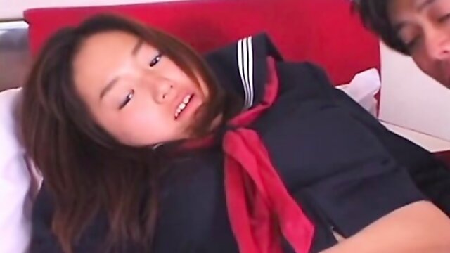 Shy and cute Japanese schoolgirl fucked hard after school