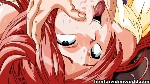 Poor hentai girl cumming and pissing after sex