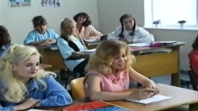 Schoolgirls In Hot Classroom Group Sex