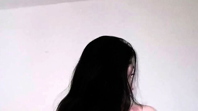 Fat ass brunette teases with her booty