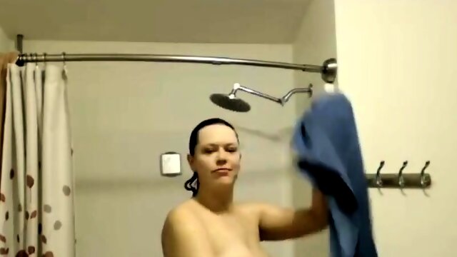 Pregnant cam girl in shower