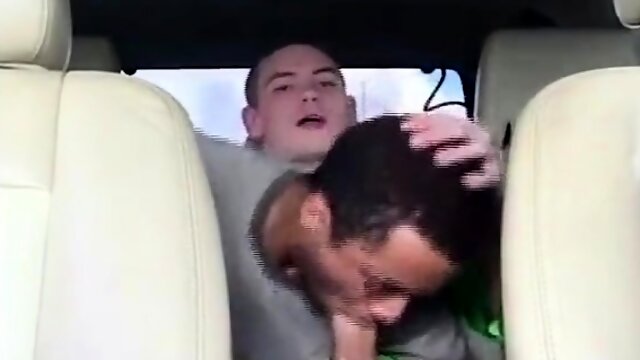 Gay Backseat Handjob