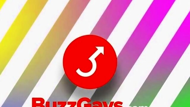 Two guys wank each other by river