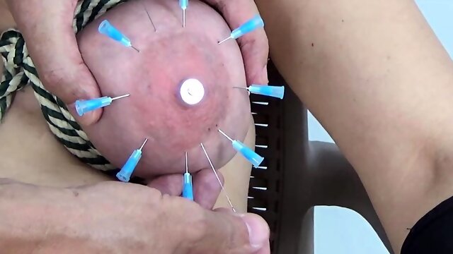 German Torture with Nails in Nipples Needles and Saline