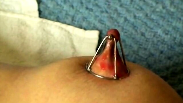 Nipple clamps and glowing wax