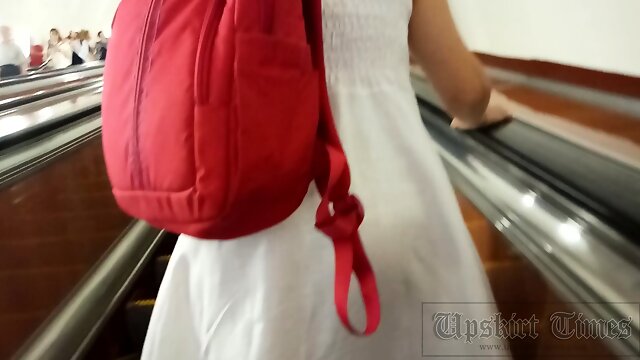 Schoolgirls with uniform upskirt voyeur