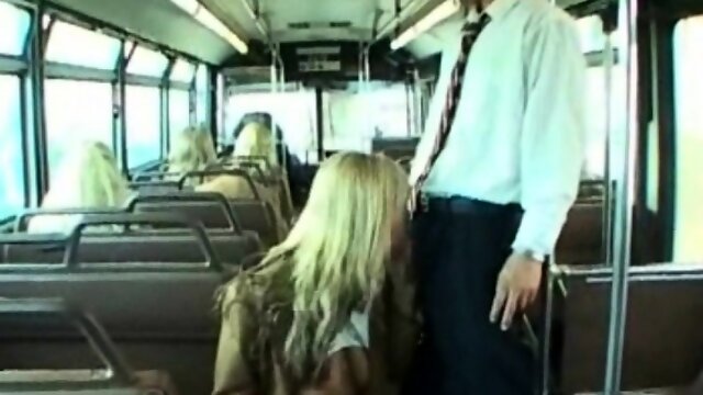Schoolgirl Sucks Stranger in a Bus!