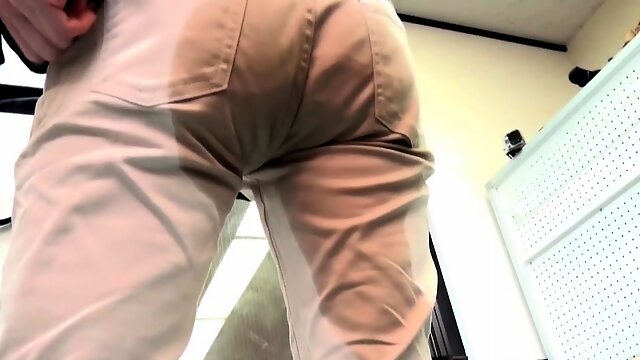 Asian pees through pants