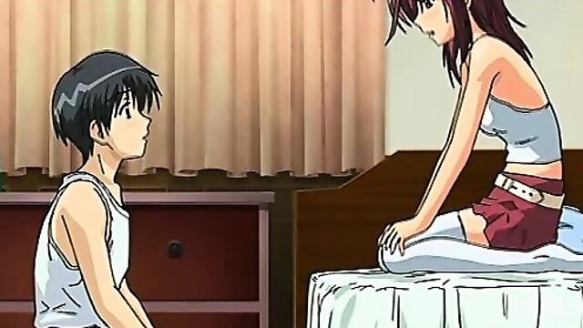 Cute anime sex doll caught masturbating