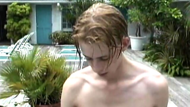 Young Gay Pool Side Threesome