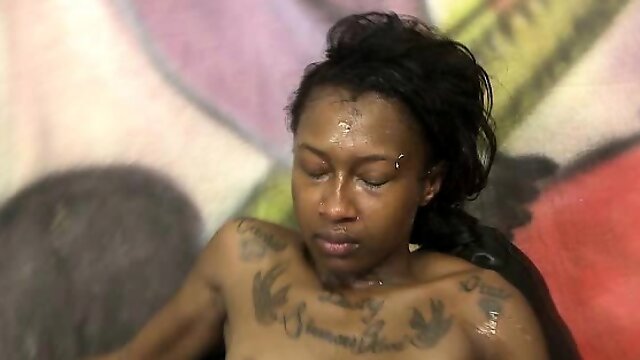 Two White Guys Smashing One Black Girl In Threesome