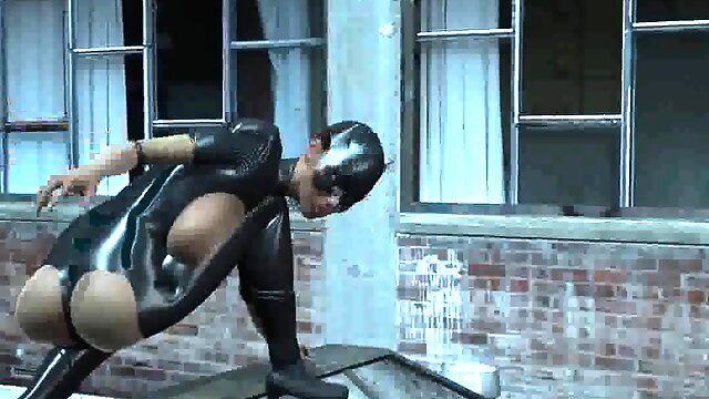 3D lesbian Catwoman getting her wet pussy licked