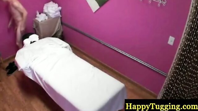 Real masseuse with sexy bodys cumshot