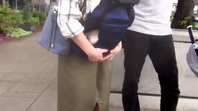 Godly brunette Japanese MILF having an incredible amateur fucking in public place