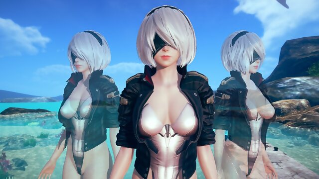 AI Shoujo - 2B visiting Fantasy Island & came 8 times in 10 mins realistic 3D sex multiple orgasms UNCENSORED