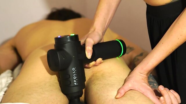 Deep Tissue Massage * Vibrating His Dick Into Intense Orgasm * Feather Tickle After Care