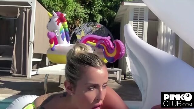 Marica Chanelle anal fucked by the pool POV