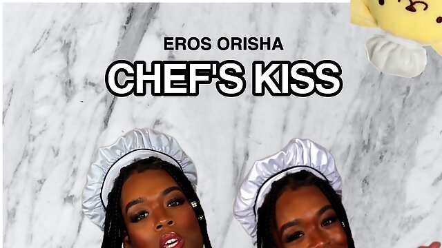 Hot Ebony TS Chef Eros Orisha Serves Her Meat
