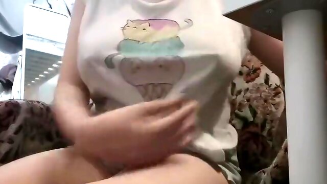 Playing With Tits While The Boyfriend Is In The Shower