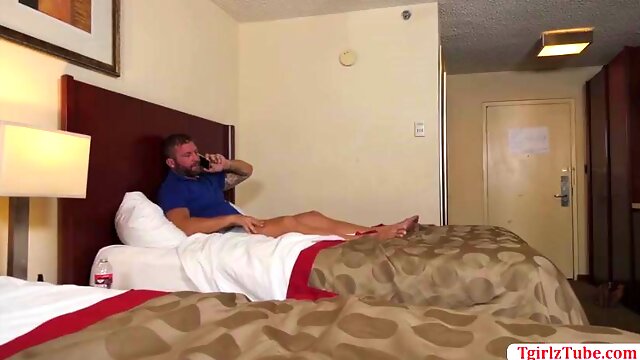 TGirl Valentina Mia gets fuck by some random dude in the motel