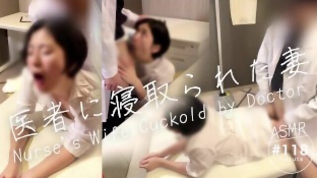 【寝取られ】「旦那さん、ごめんなさい…！」看護師の妻が、病院で医者に言葉責め調教される映像